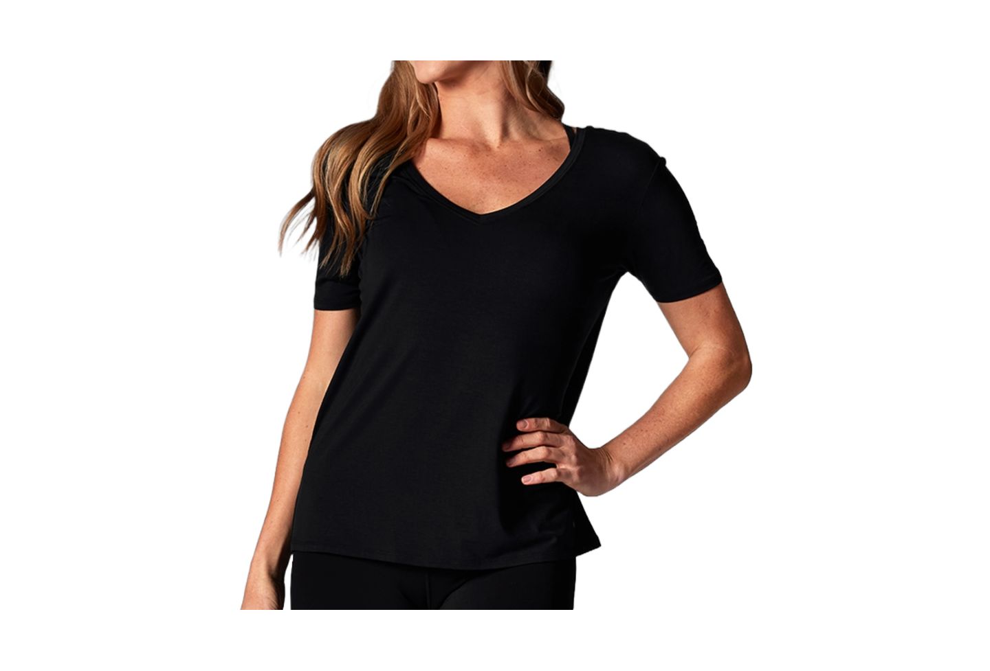 Женская футболка Tavi Everyday V-Neck, цвет: Эбеновый — фото 1