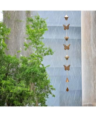Iron Butterfly Rain Chain 61.5"h