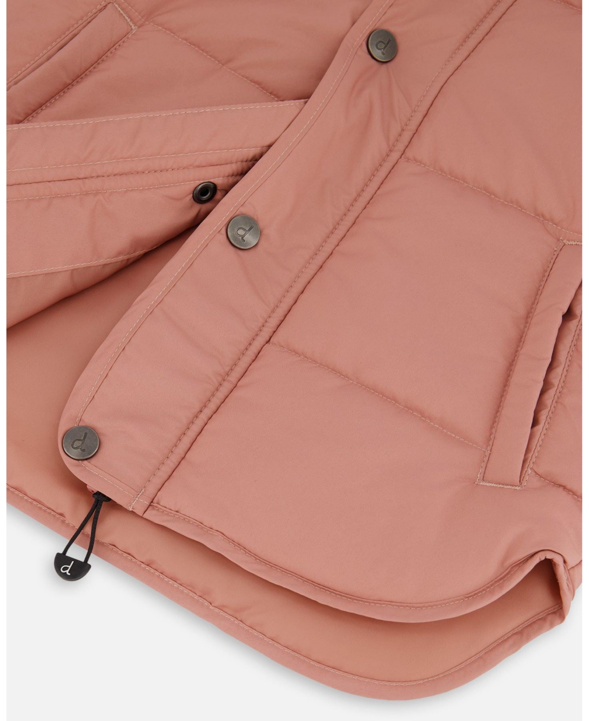 Deux par Deux Big Girls Quilted Jacket- Pink