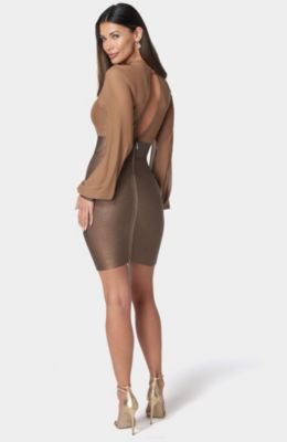 Women's Bandage Sparkle Skirt Dress