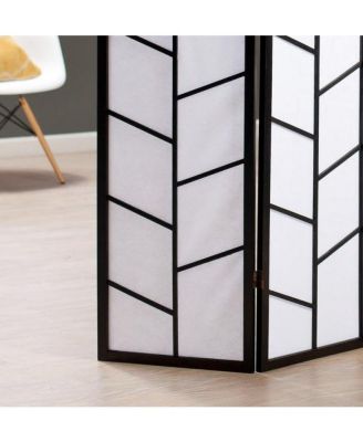 3-Panel Climbing Screen Room Divider, Black
