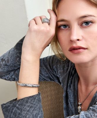 Bali Filigree with Borobudur Oval 5mm Chain Bracelet in Sterling Silver