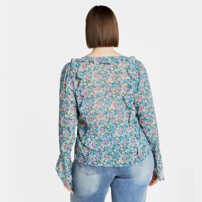 Women's Lidia Ruffle Print Top