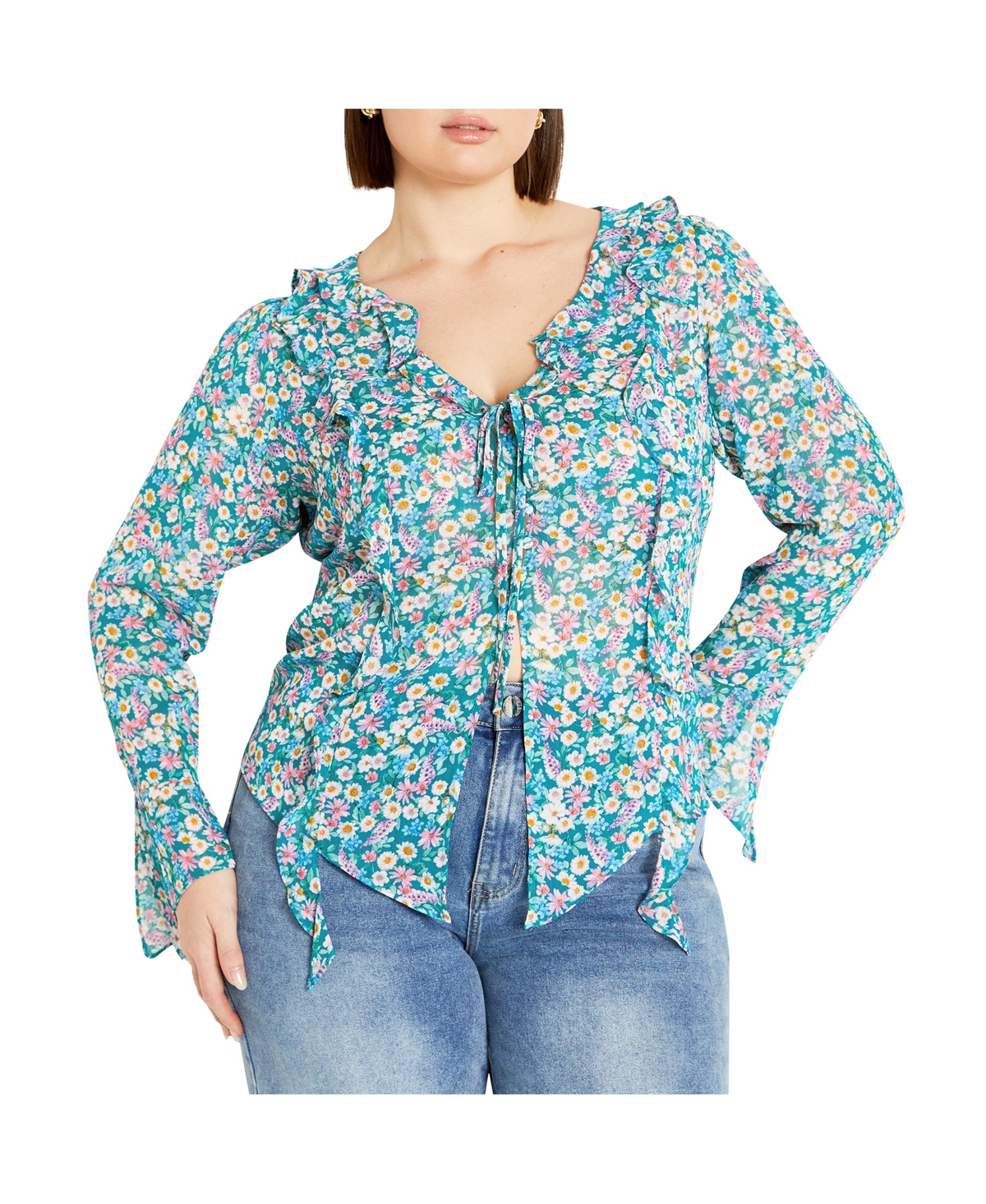 City Chic Women's Lidia Print Top