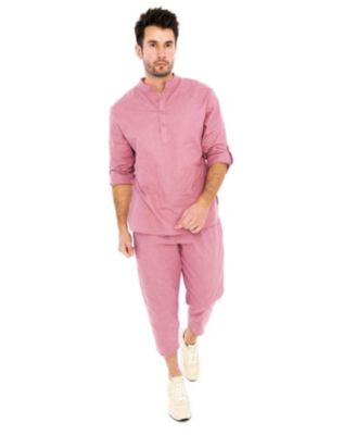 Men's Linen Nehru Collar Shirt