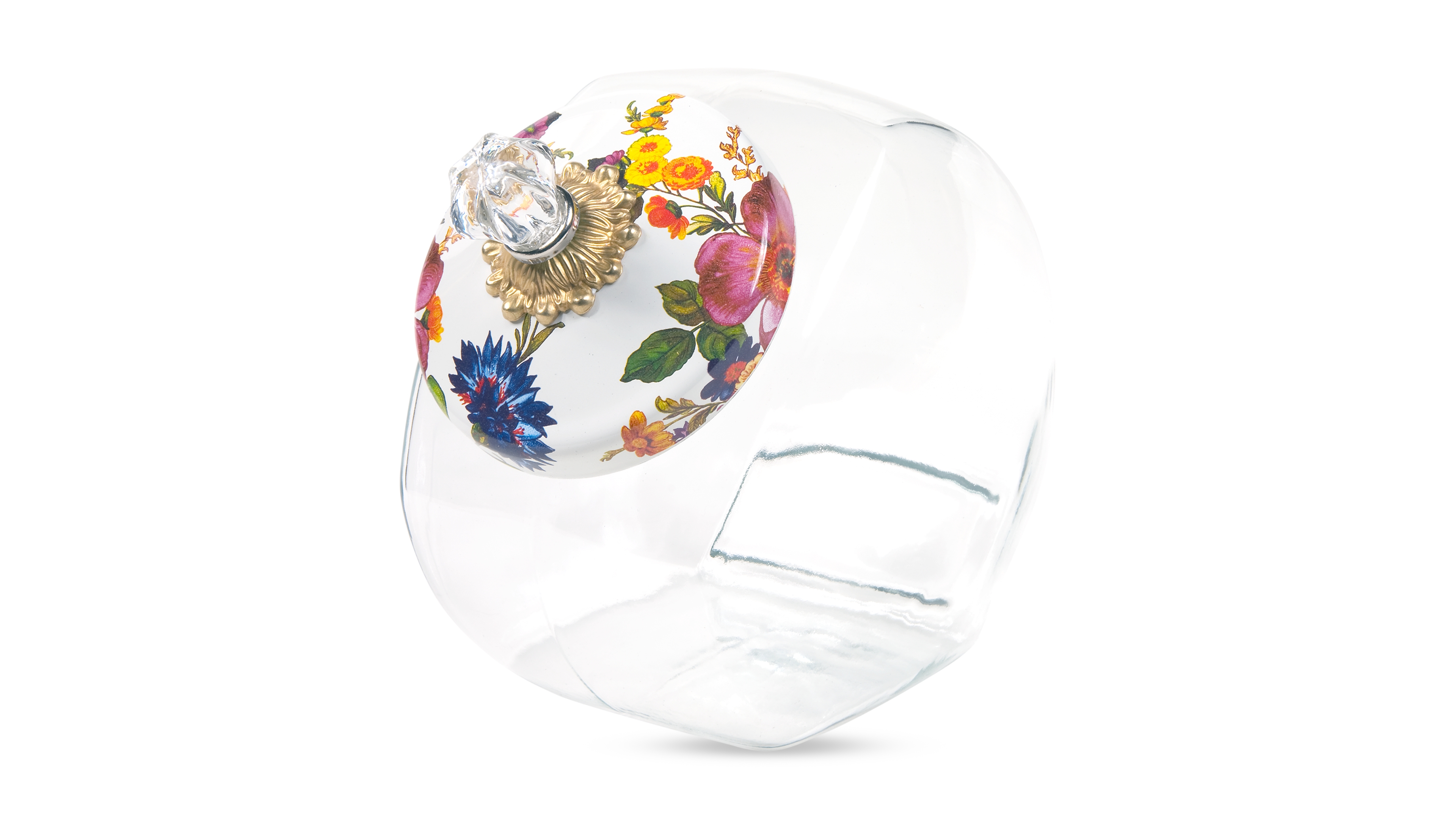 Mackenzie-Childs Flower Market Glass Cookie Jar