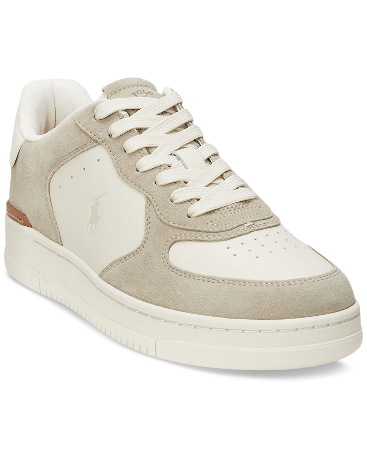Polo Ralph Lauren Men's Masters Court Lace-Up Sneakers - MILKSHAKE/ECRU
