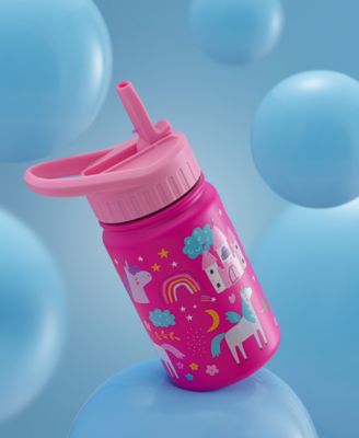 Kids Stainless Steel Water Bottle with Straw Lid, 12oz