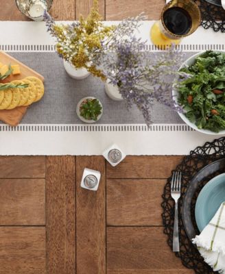 Dobby Stripe Ribbed Table Runner, 13"x72 "