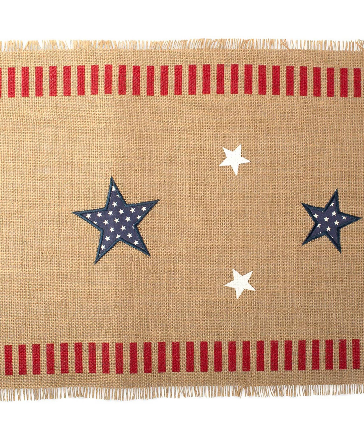 Design Imports 4th Of July Jute Table Runner 14" X 74" In Brown