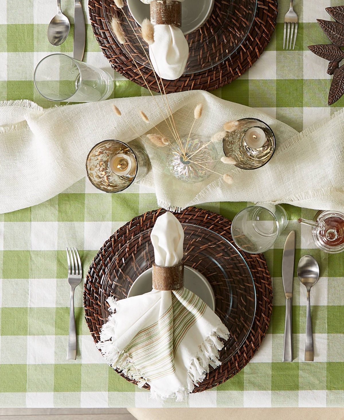 Design Imports Buffalo Check Tablecloth, 52