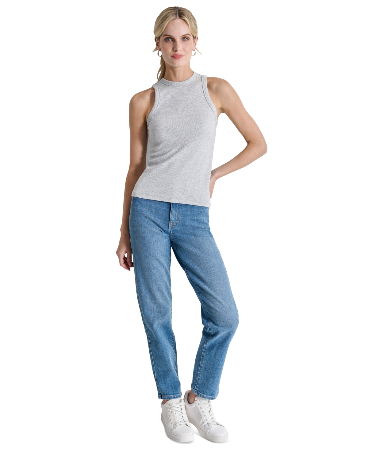 Dkny Jeans Women's Cutaway Crewneck Tank