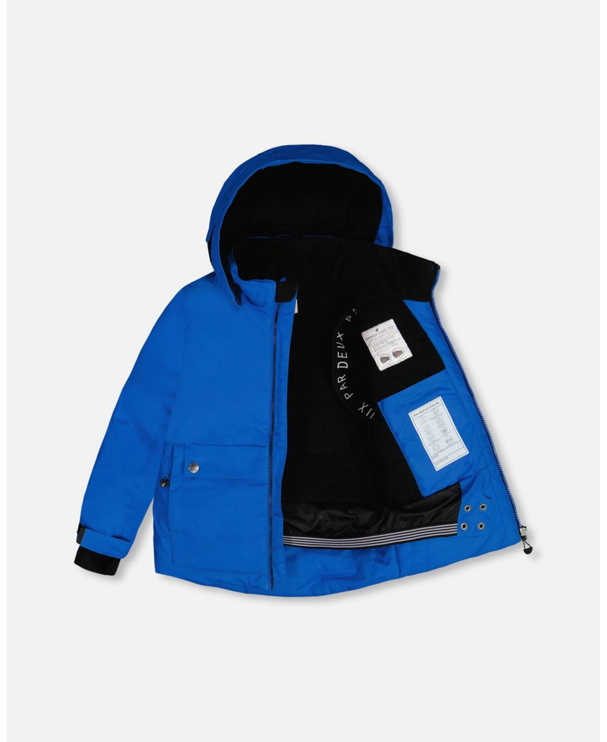 Deux par Deux Big Boys Two Piece Snowsuit Royal Blue And Black - Royal blue and black
