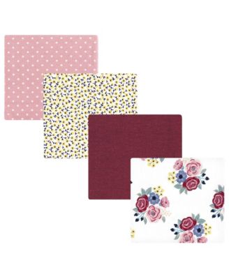 Girls 4Pk Flannel Receiving Blanket (Cotton Poly)
