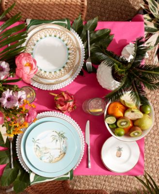 British Colonial Dessert Plates, Set of 4