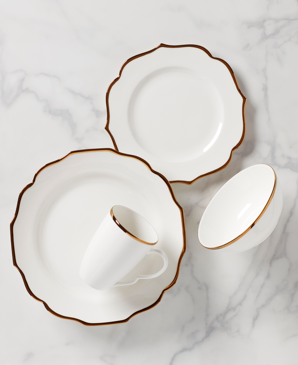 Lenox Contempo Luxe Mugs, Set Of 4 In White
