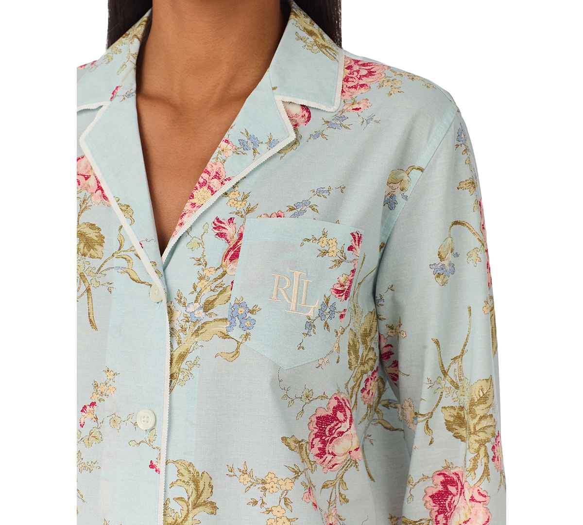 Lauren Ralph Lauren Women's 2-Pc. Printed Pajamas Set