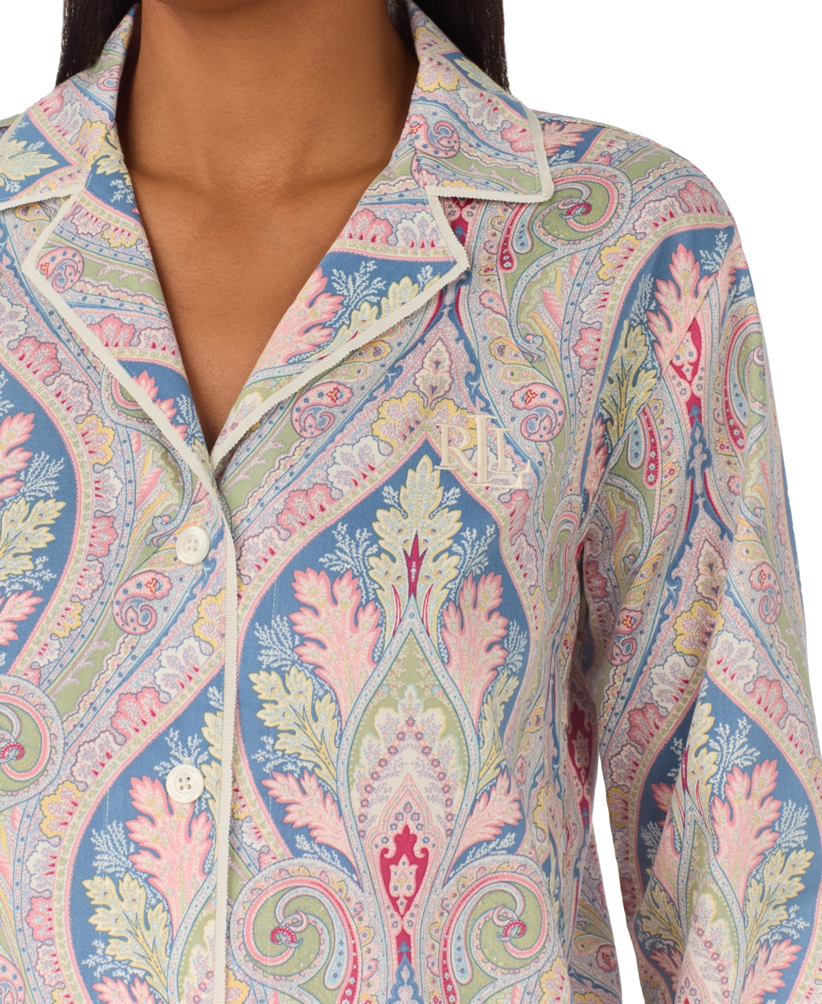 Lauren Ralph Lauren Petite 2-Pc. Printed Pajamas Set