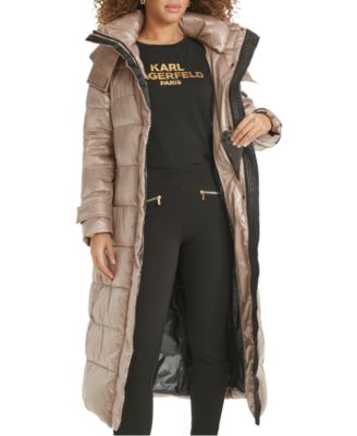 Women's Shine Hooded Belted Puffer Coat