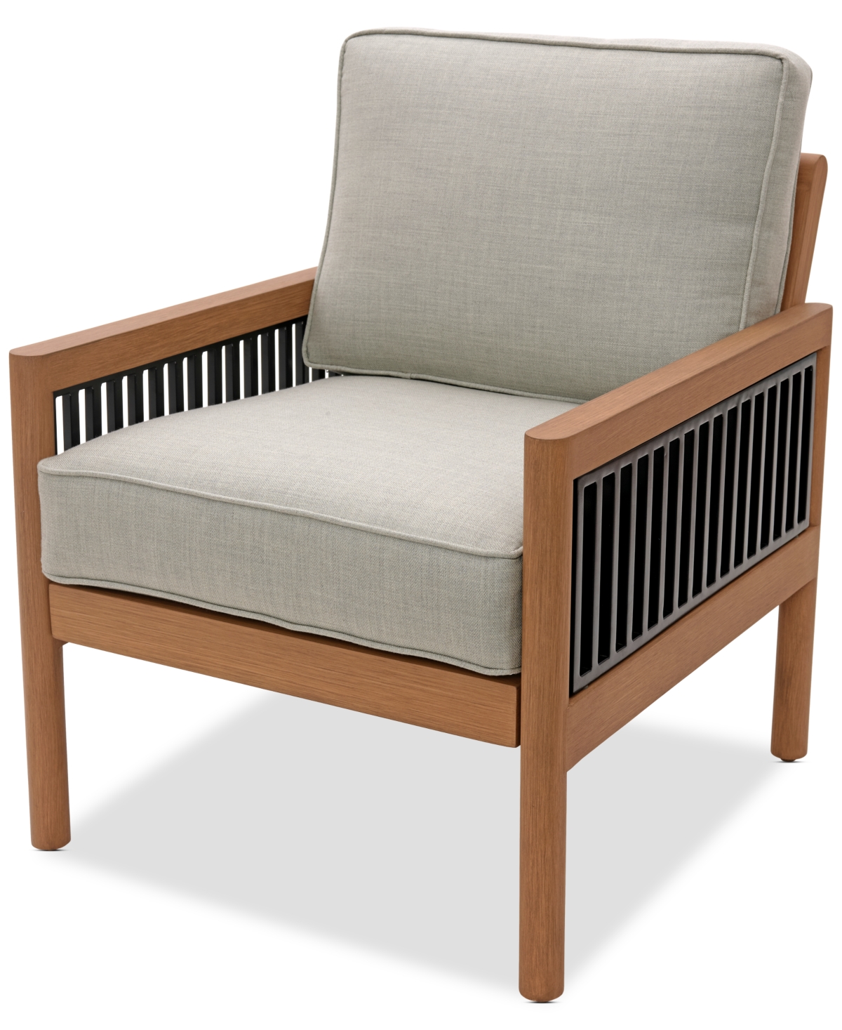 Agio Baxley Outdoor Club Chair, Created For Macys In Oyster Light Grey