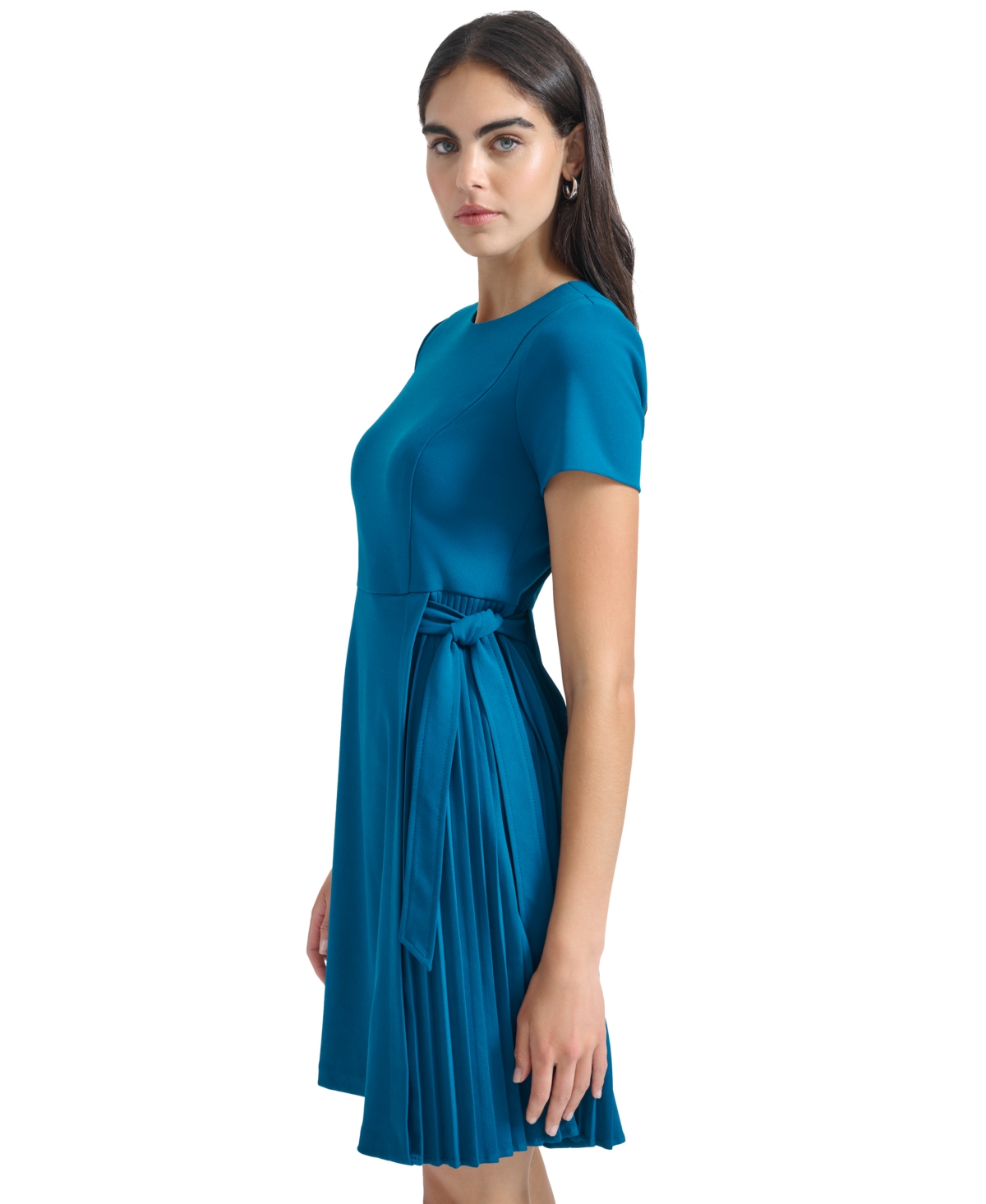 Calvin Klein Women's Jewel-Neck Scuba-Crepe A-Line Dress