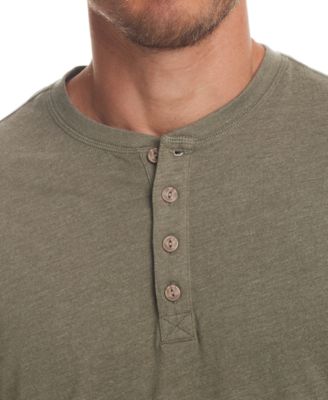 Men's Long Sleeve Brushed Jersey Henley T-shirt