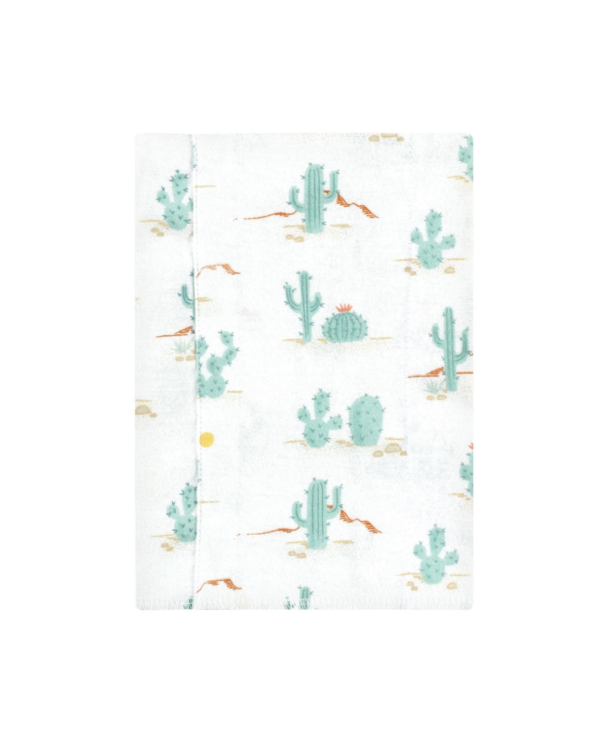 Hudson Baby Cotton Poly Flannel Burp Cloths 8-Pack, One Size - Desert cactus 8-pack