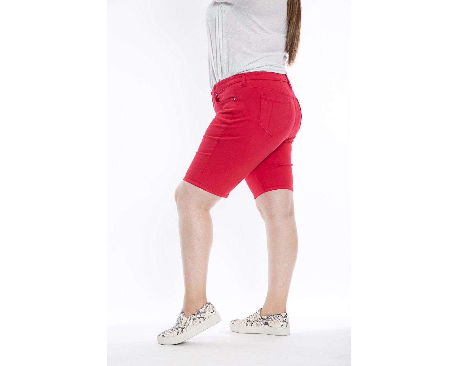 Plus Size Mid Rise Bermuda Shorts