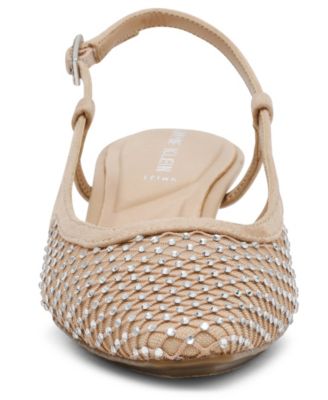 Women's Thia Rhinestone Mesh Slingback Pumps