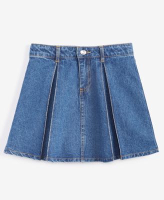 kensie Little Big Girls Pleated Denim Skirt Macy s