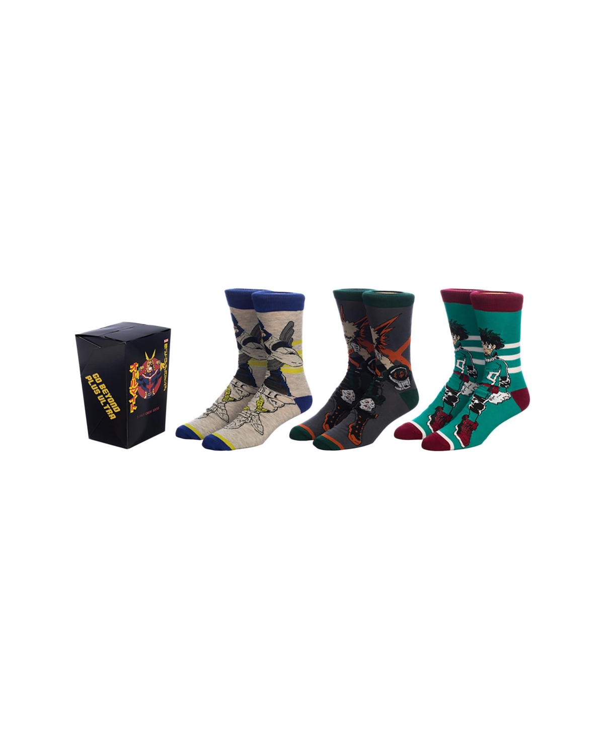 Men's Casual Crew Socks for Men 3-Pack - Multicolored