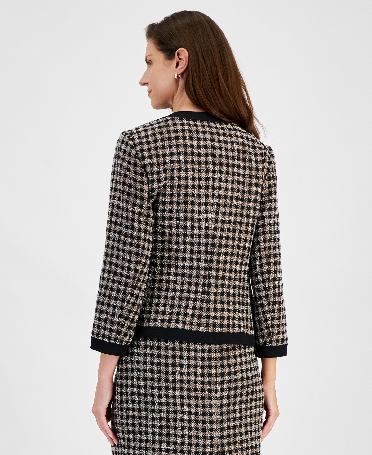 Kasper Women's Plaid Framed Jacket