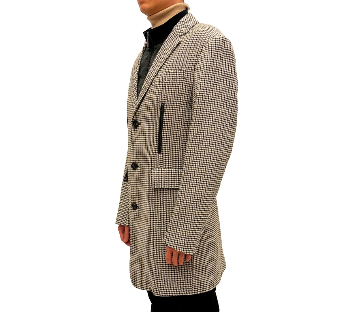 Paisley & Gray Men's Alexander Coat with Removable Bib and Brown & Green Houndstooth
