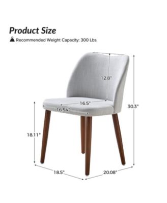 Melisa Dining Chair with Solid Wooden Legs,Set of 2