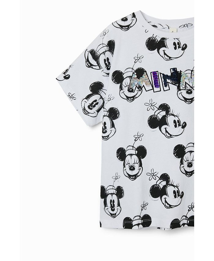 Haut Desigual Dentelle Et Imprimé Minnie - Taille M Noir - Très Bon état