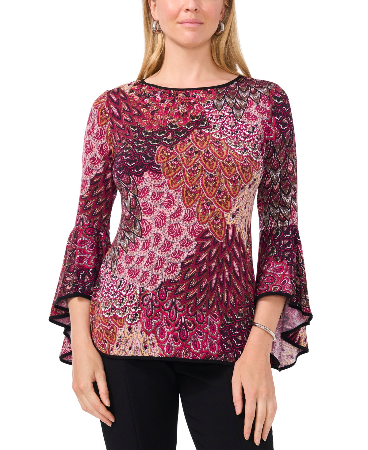 Sam & Jess Women's Bell-sleeve Top In Multi