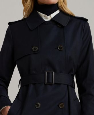 Women's Belted Water-Resistant Trench Coat