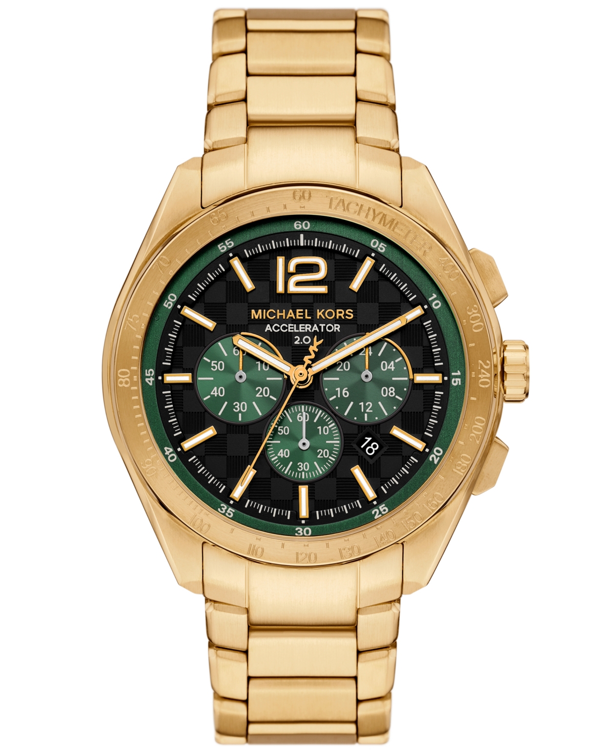 Men's Accelerator 2.0 Chronograph Gold-Tone Stainless Steel Watch 44mm - Gold-tone