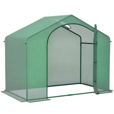 Portable Walk-in house with PE Cover, Zipper Door, Top Vent,