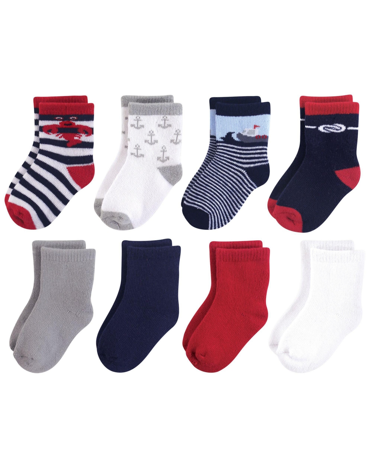 Luvable Friends Baby Boys Fun Essential Socks, Lobster, Months