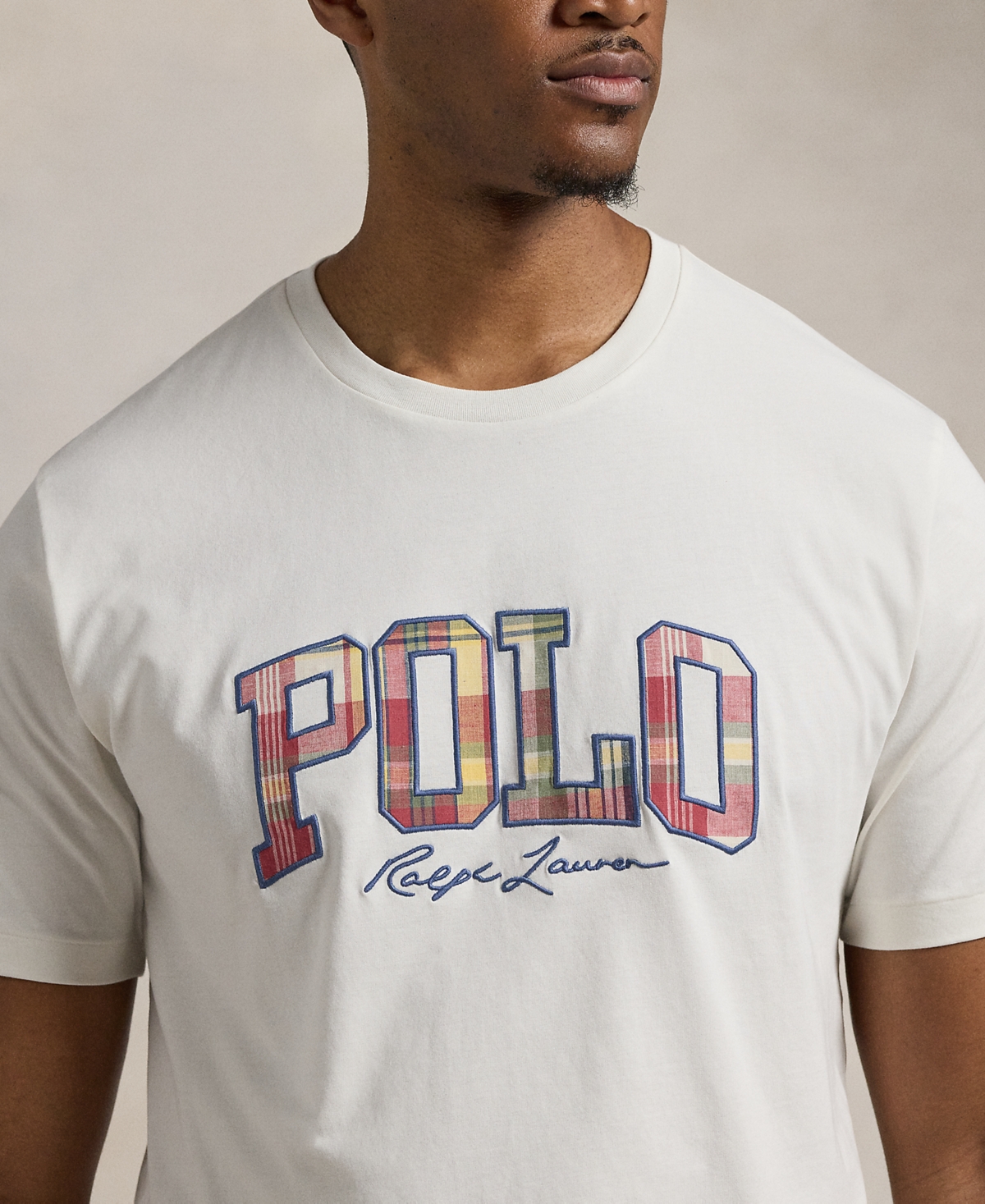 Polo Ralph Lauren Men's Big & Tall Plaid-Logo Jersey T-Shirt