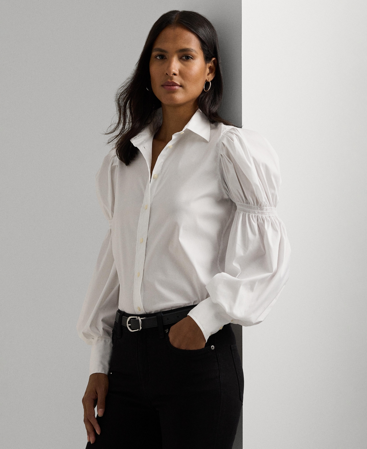 Lauren Ralph Lauren Women's Blouson-Sleeve Shirt