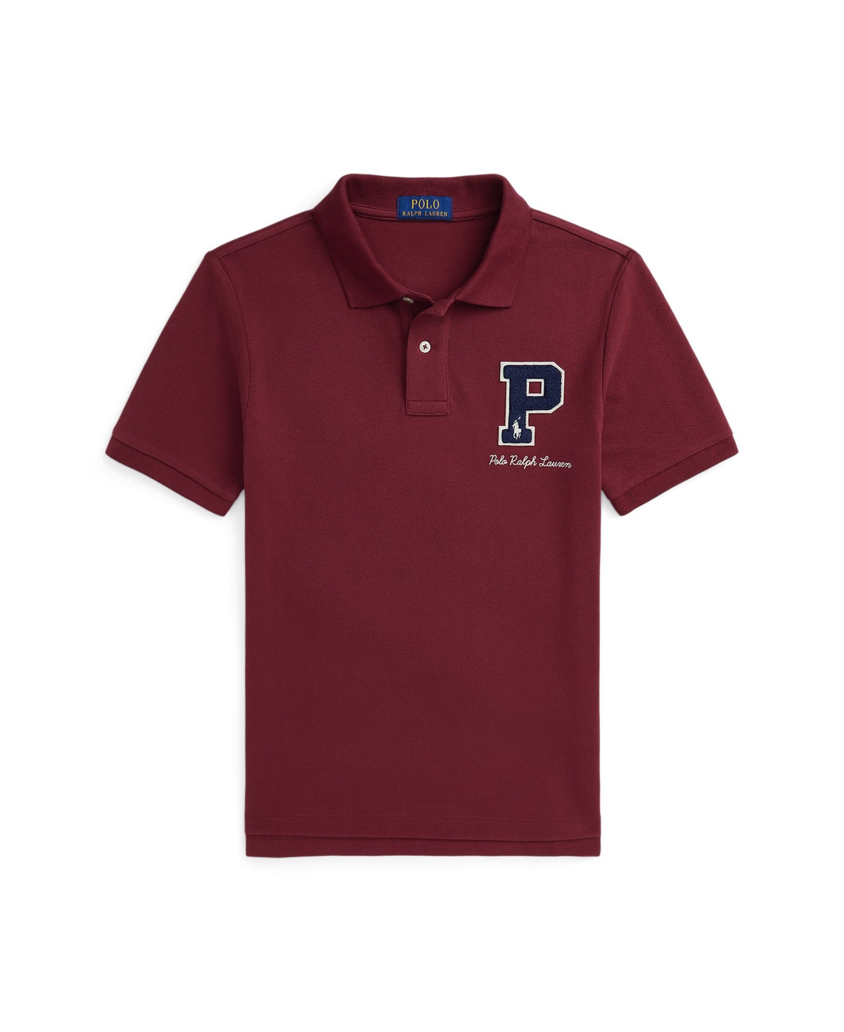 Polo Ralph Lauren Big BoysCotton Mesh Letterman Polo Shirt