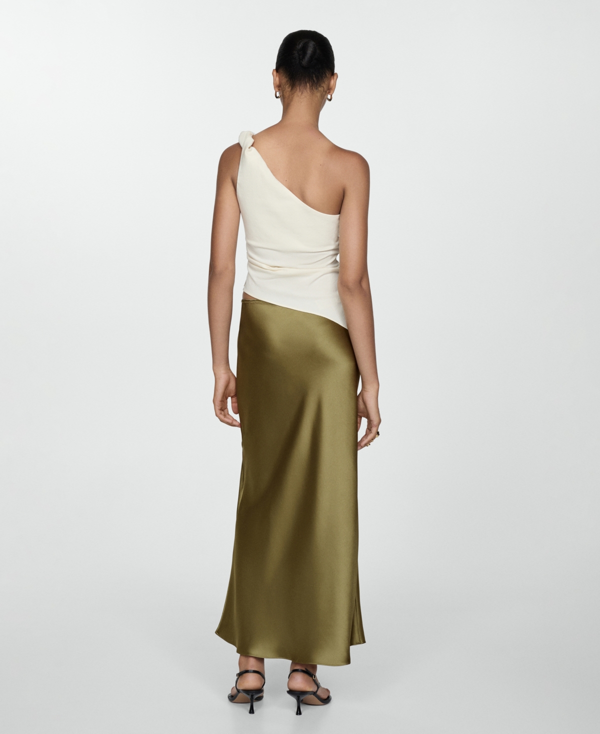 Mango Women's Midi Satin Skirt