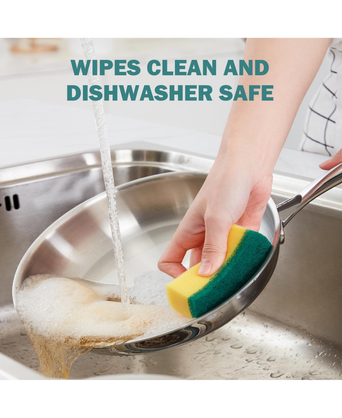 12-Piece Tri-Ply NonStick Stainless Steel Cookware Set with Premium Magnetic Stainless Exterior, Aluminum Core for Even Heat Distribution