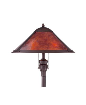 Capistrano Rustic Mission Floor Lamp Standing 57 1/2" Tall Bronze Metal Natural Mica Cone Shade for Living Room Bedroom Office House Home