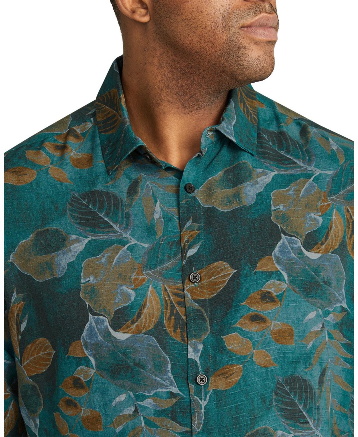 Big & Tall Darcy Print Shirt - Teal