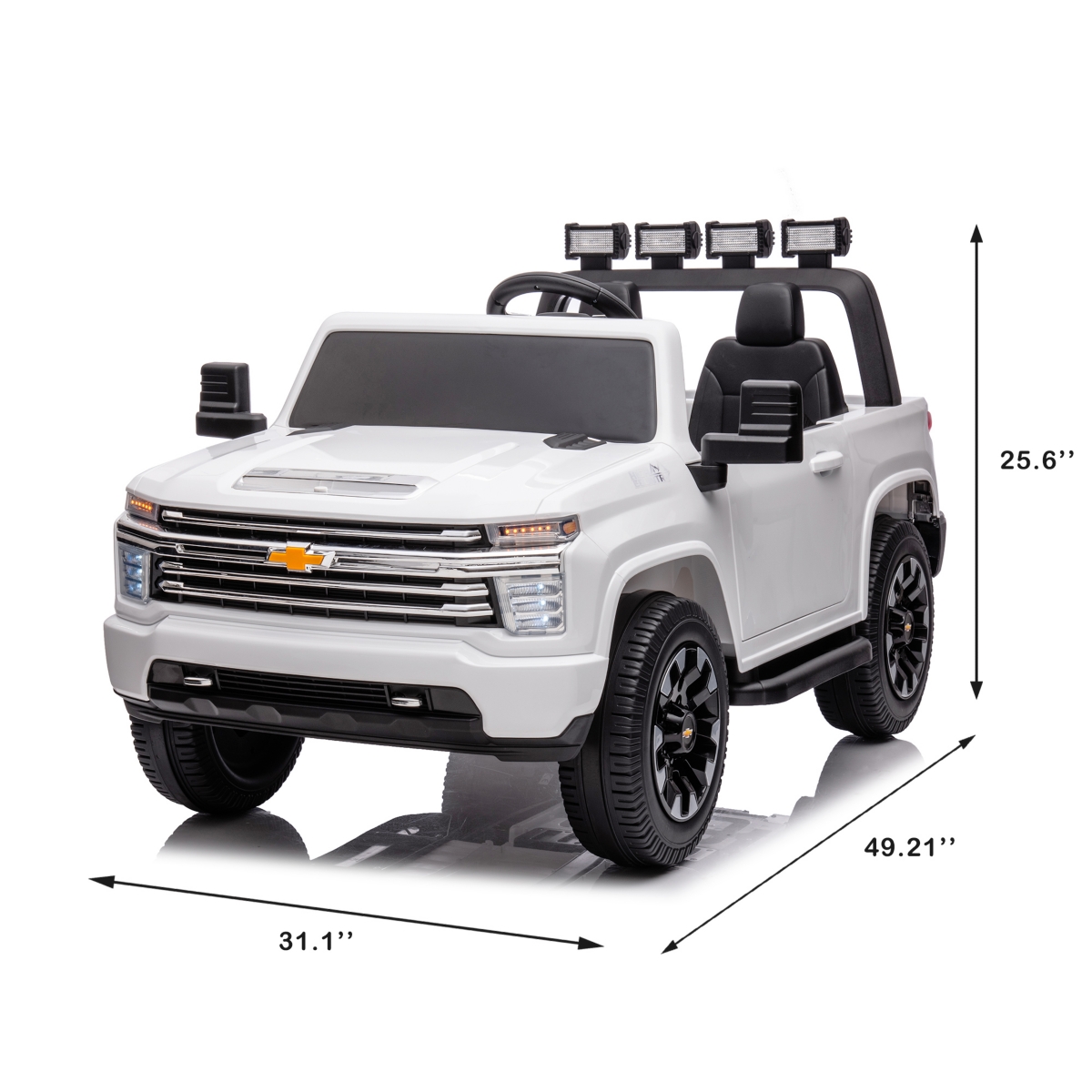 Streamdale Furniture Official Licensed Chevrolet Silverado Hd Ride-On Car with 24V 4WD Power