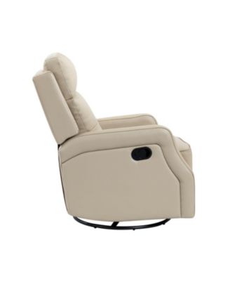  Beatriz 28.74" Wide Genuine Leather Swivel Rocker Recliner