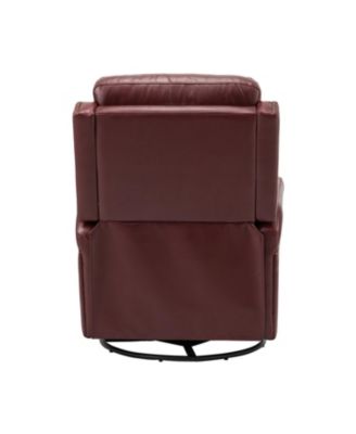  Beatriz 28.74" Wide Genuine Leather Swivel Rocker Recliner